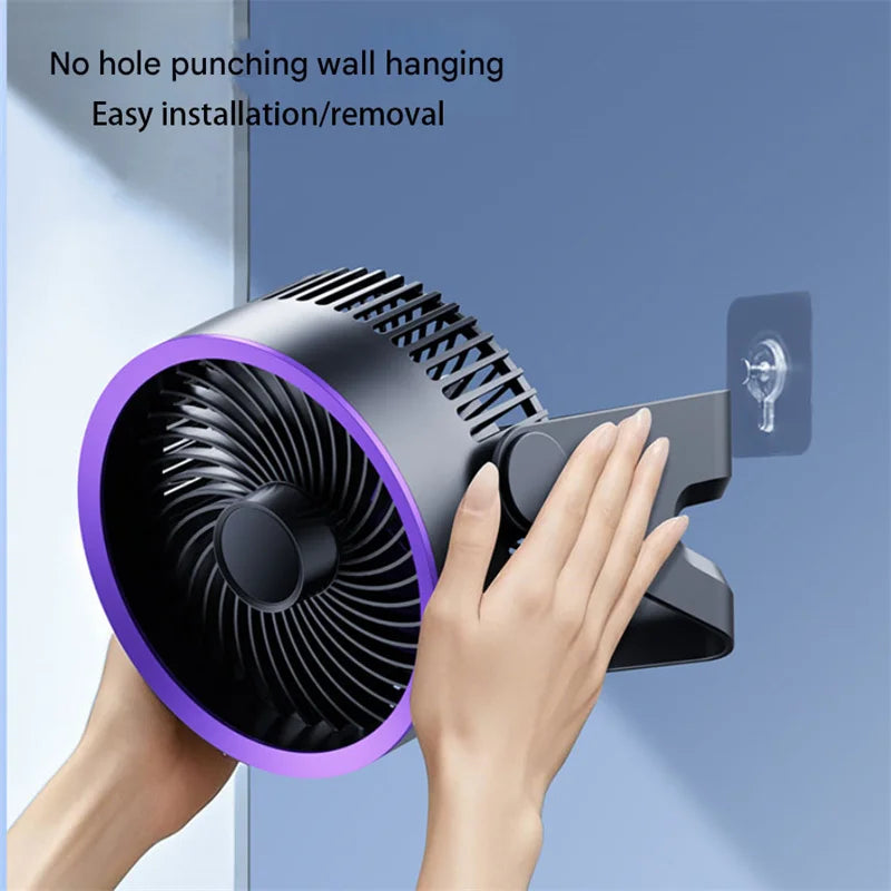 2026 Electric Fan Rechargeable table Circulator Wireless Portable Quiet Ventilator Desktop Wall Ceiling Fan Air Cooler