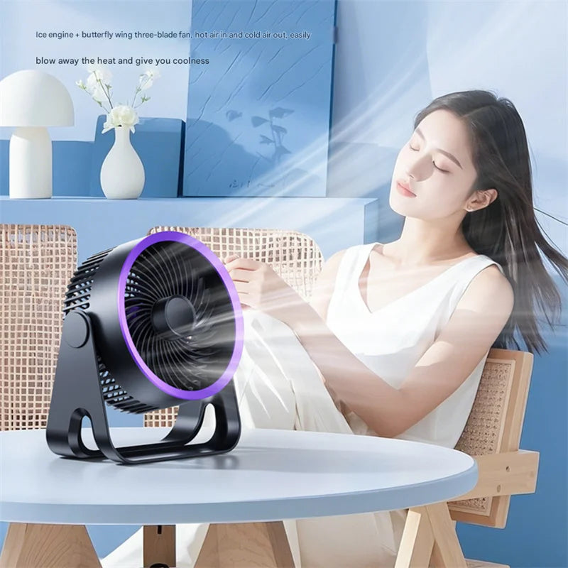 2026 Electric Fan Rechargeable table Circulator Wireless Portable Quiet Ventilator Desktop Wall Ceiling Fan Air Cooler